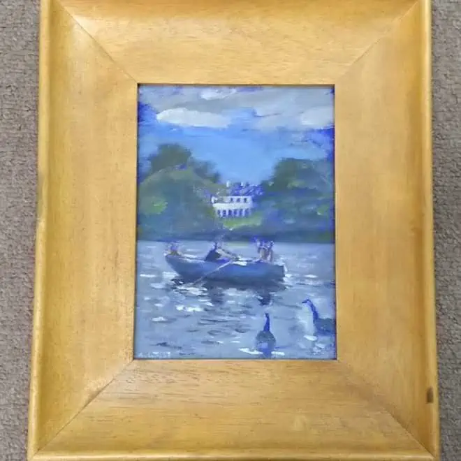 Andy Parker Boating Pond oil board £245 27 x 32