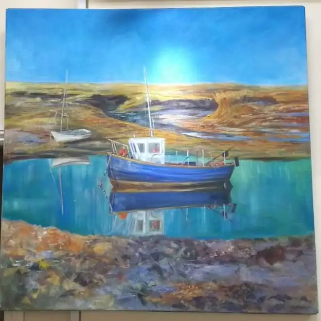 Gill Jefreys Burnam Overy Staith oil canvas £795 91 x 91